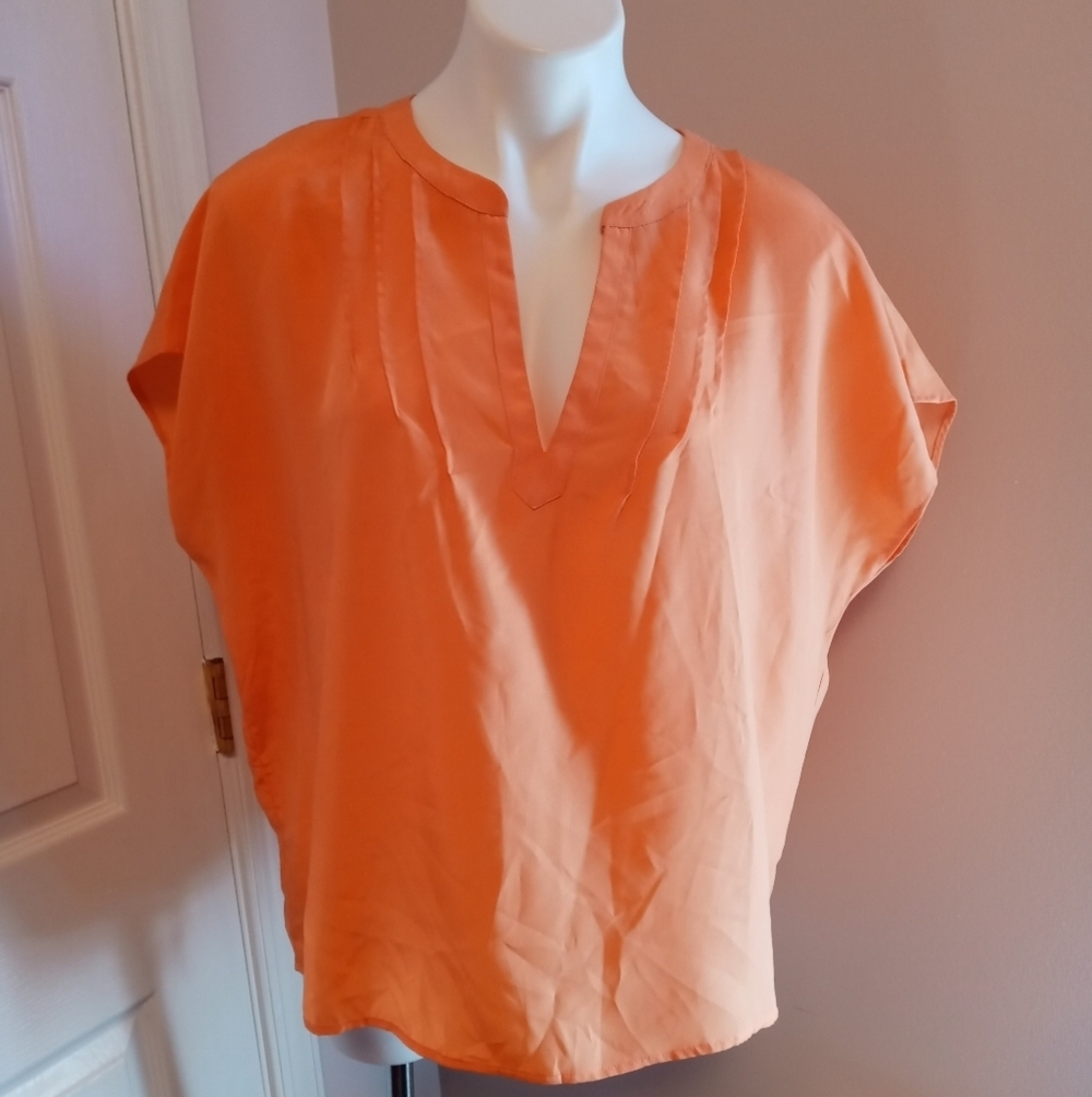 New York & co orange with casual dressy shirt